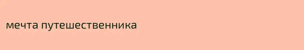 мечта путешественника